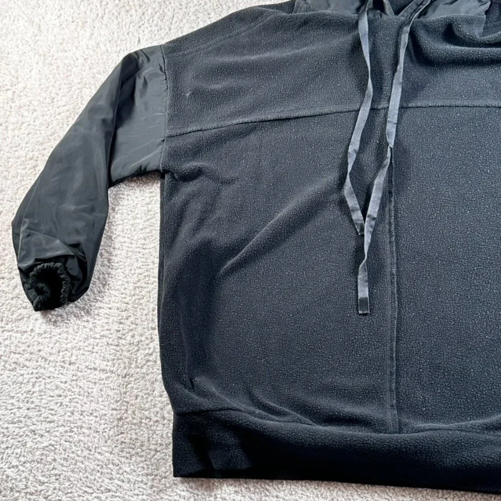 Alo Yoga Sweater Black Mixed Media Oversized Pullover Womens Medium Comfy Lounge - Picture 6 of 11